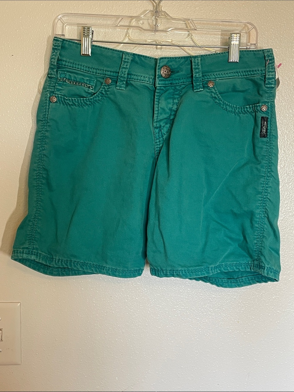 Silver Jeans Teal Bermuda Shorts